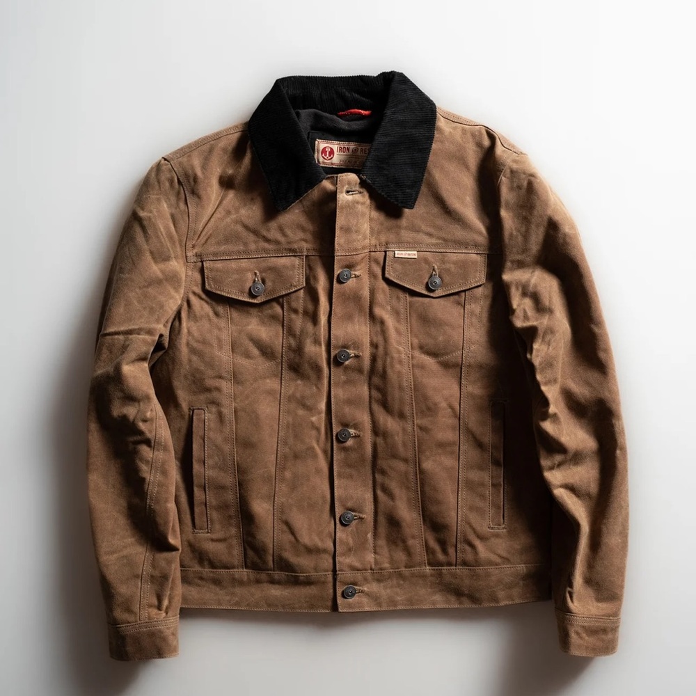 Waxed canvas trucker jacket Iron And Resin Made in USA